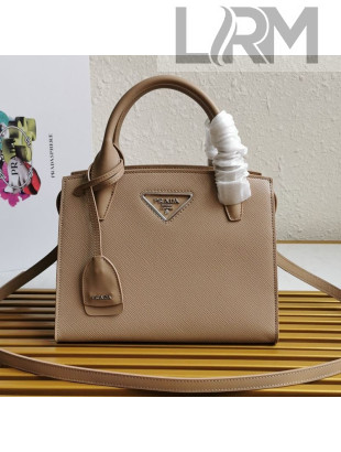 Prada Saffiano Leather Kristen Handbag 1BA297 Beige 2021