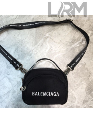 Balenciaga Canvas Mini Camera Crossbody Bag Black 2019