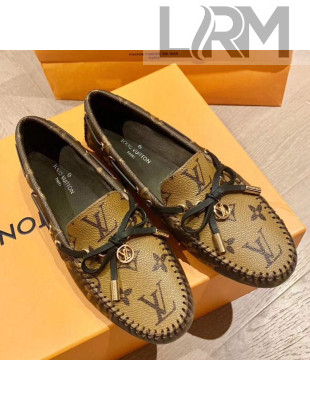 Louis Vuitton LV Circle Gloria Flat Loafers Monogram Reverse Canvas 2020