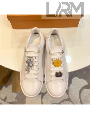 Louis Vuitton Frontrow Cats Sneaker in White Calf Leather 1A52EQ 2018