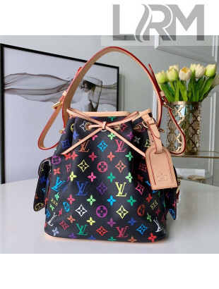 Louis Vuitton Colored Monogram Canvas Bucket Bag M42229 Black