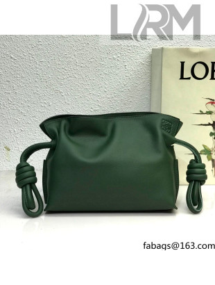 Loewe Mini Flamenco Clutch in Nappa Calfskin Deep Green 2022