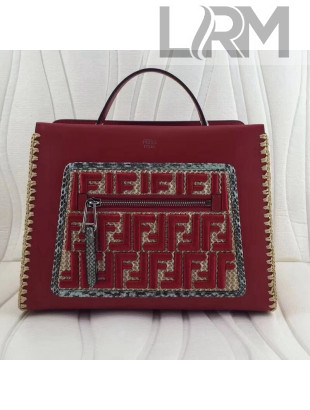 Fendi Runaway Small Bag With Exotic Details Red 2018