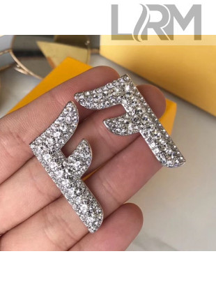 Fendi Crystal F Stud Earrings 2019