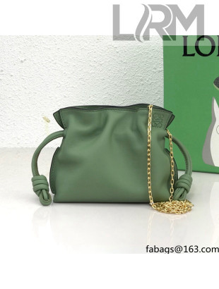 Loewe Nano Flamenco Clutch in Nappa Calfskin Light Green 2022