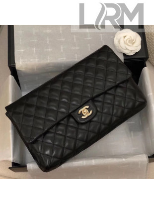 Chanel Quilted Lambskin Flap Clutch A57650 Black 2019