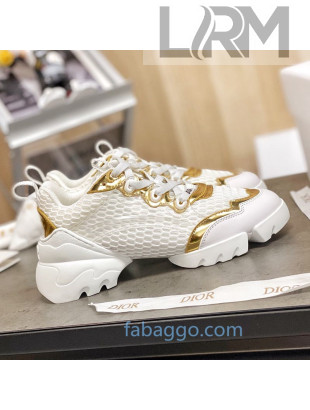 Dior D-Connect Sneakers in White/Black Mesh 2020