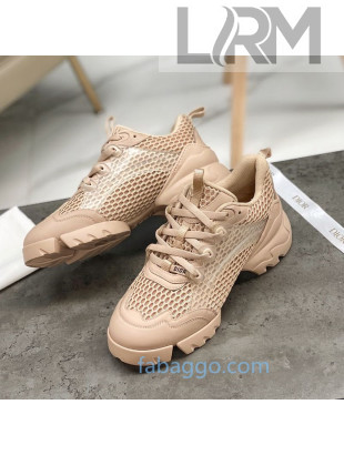 Dior D-Connect Sneakers in Nude Mesh 2020