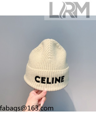 Celine Knit Hat White 2021 11