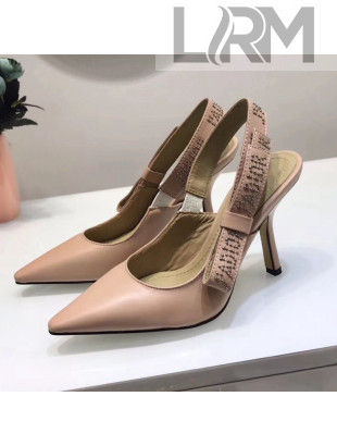 Dior "J'Adior" 9.5cm High-Heeled Pump in Calfskin with Studs Nude 2018 