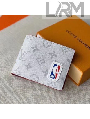 Louis Vuitton LV x NBA Multiple Wallet in Monogram Canvas White M80105 2020