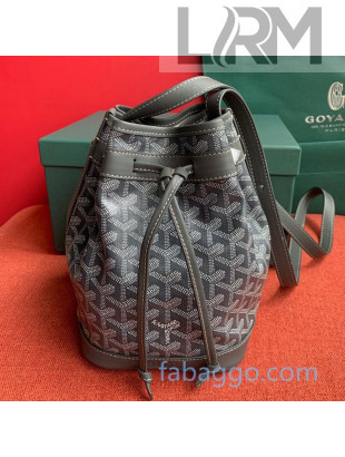 Goyard Petitflot Drawstring Bucket Bag Grey 2020