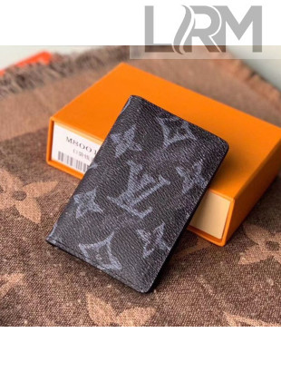 Louis Vuitton Men's Pocket Organizer Wallet in Monogram Pastel Noir Canvas M80015 2020