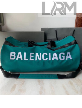 Balenciaga Fabric Travel Top Handle Bag Green 2019