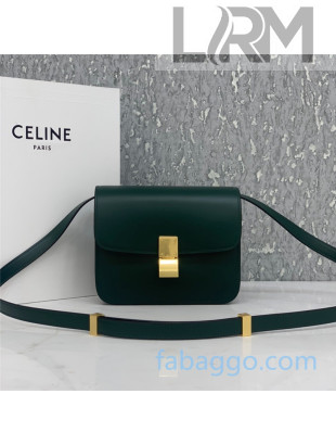 Celine Teen Small Classic Bag in Box Calfskin 192523 Dark Green 2020 (Top quality)