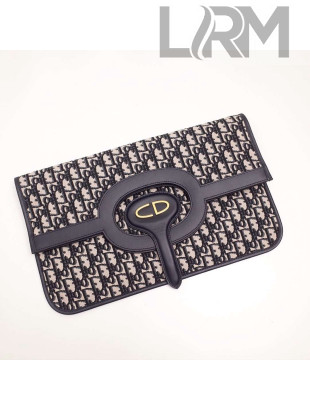 Dior Oblique Canvas Clutch Black/Blue 2018