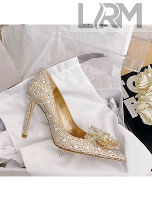 Jimmy Choo Crystal Pumps 10cm Gold 2021 111685