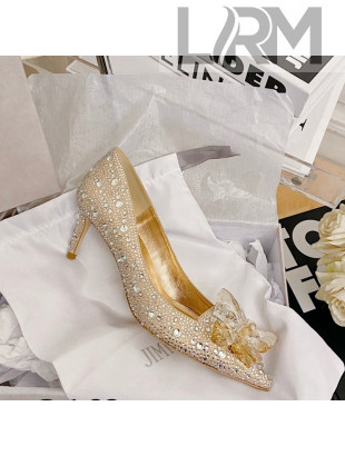 Jimmy Choo Crystal Pumps 6.5cm Gold 2021 111687