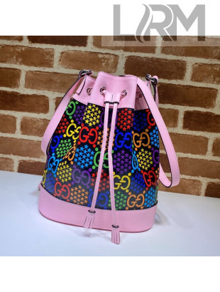 Gucci GG Psychedelic Bucket bag 598149 Pink/Multicolor 2021