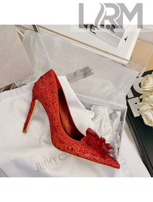 Jimmy Choo Crystal Pumps 10cm Red 2021 111689