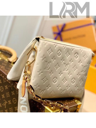 Louis Vuitton Coussin PM Bag in Monogram Leather M57793 Cream White 2021