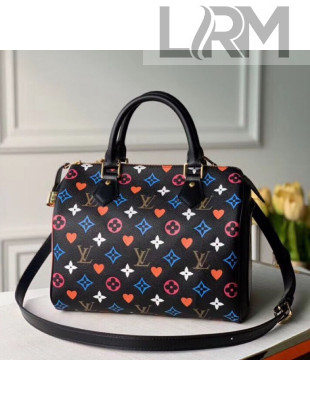 Louis Vuitton Game On Speedy Bandoulière 25 in Black Monogram Canvas M57466 2020