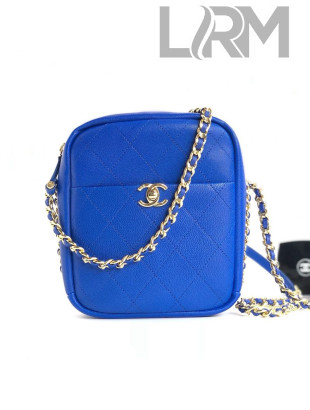 Chanel Lambskin Camera Case AS0139 Royal Blue 2019