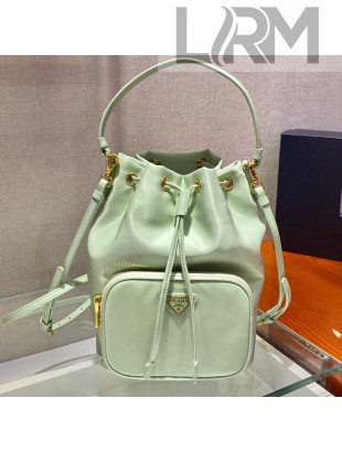 Prada Duet Bucket Shoulder Bag 1BH038 Green 2021