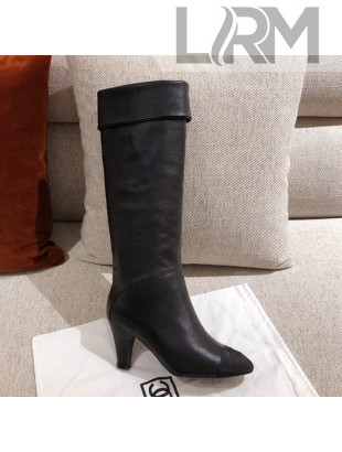 Chanel Calfskin High Boots G36438 Black 2020