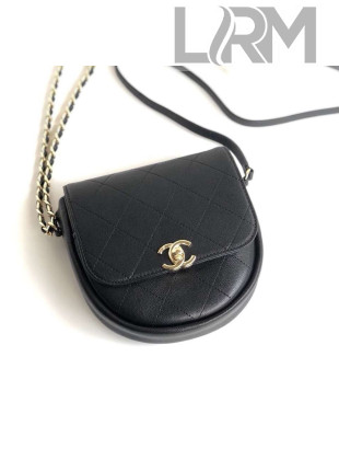 Chanel Quilting Lambskin Mini Flap Camera Bag Black 2019