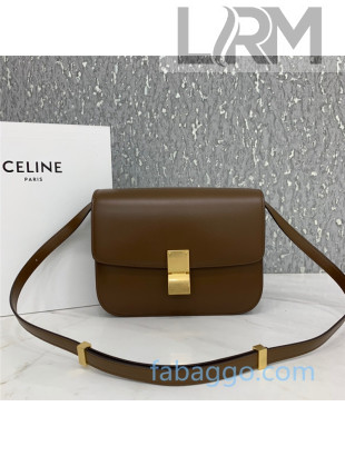 Celine Medium Classic Bag in Box Calfskin 8007 Dark Brown 2020 (Top quality)