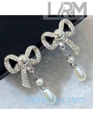 Chanel Bow Earrings AB4296 Silver 2020