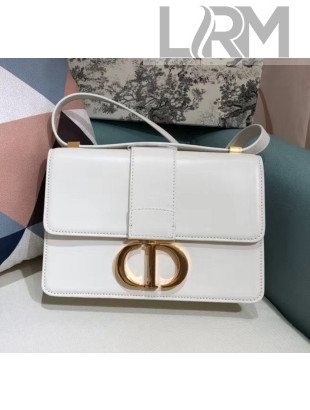 Dior 30 Montaigne CD Flap Bag in Smooth Calfskin With 18K Real Gold Hardware White(Produced by Ourself)