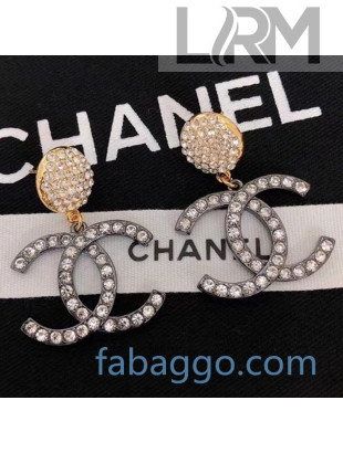 Chanel Crystal CC Earrings AB4265 Silver 2020