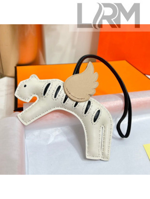 Hermes Rodeo Pegase Flying Tiger Bag Charm White 01 2022