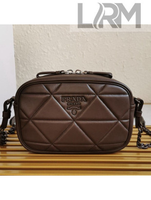 Prada Spectrum Quilted Shoulder Bag 1BH141 Brown 2021