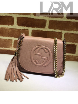 Gucci Soho Calfskin Mini Shoulder Bag 323190 Pink 2021