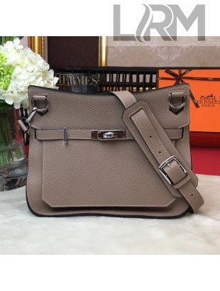 Hermes Jypsiere 28cm/34cm Bag in Original Togo Leather Light Grey