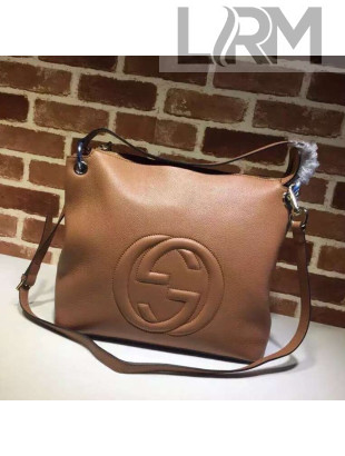 Gucci Soho Calfskin Tote Bag 408825 Light Brown 2020