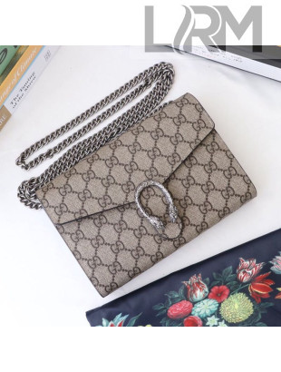 Gucci Dionysus GG Canvas Mini Chain Wallet 401231 Beige 2021