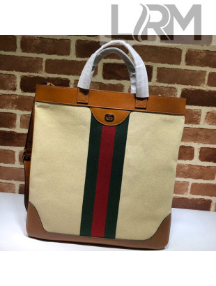 Gucci Large Beige Vintage Canvas Tote 575067 2019