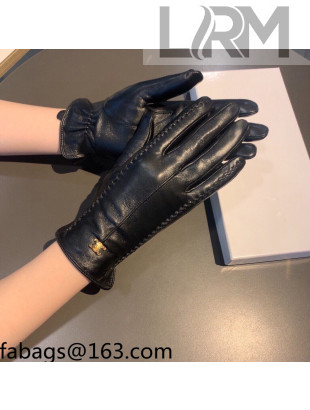 Celine Lambskin and Cashmere Gloves Black 2021 15