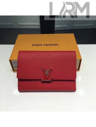 Louis Vuitton Capucines Compact Wallet Cherry 2017