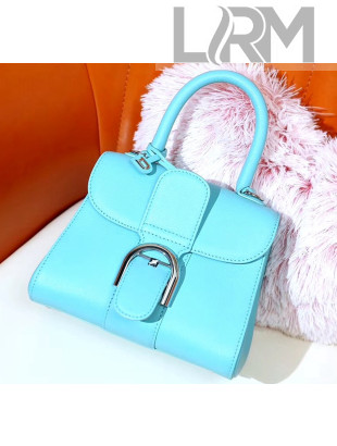 Delvaux Brillant Mini Rodéo in Grained Calfskin Bag Turquoise Blue 2020