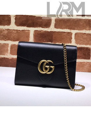 Gucci GG Marmonet Leather Mini Chain Bag 401232 Black