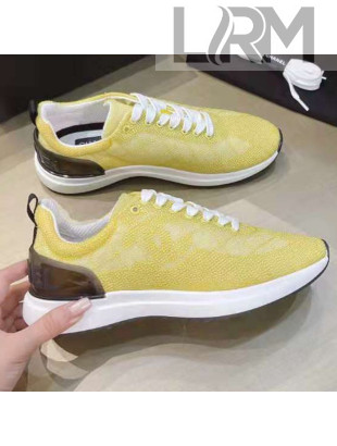 Chanel Embroidered Mesh Sneakers G37129 Yellow 2021