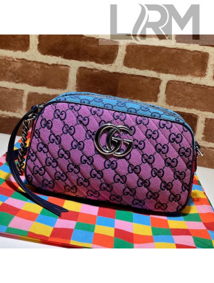 Gucci GG Marmont Multicolour Canvas Small Shoulder Bag 447632 Pink/Multico 2021