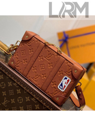 Louis Vuitton LV x NBA Soft Trunk Wearable Strap Wallet in Ball Grain Leather M80549 Brwon 2021