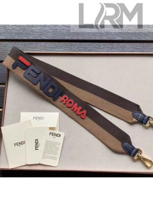 Fendi Strap You Roma Fabric Shoulder Strap Brown 2019