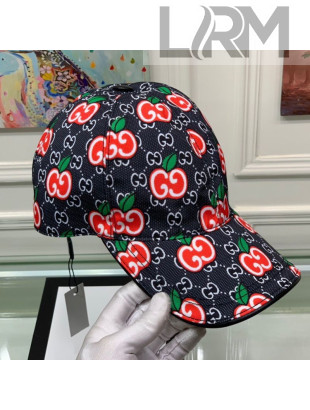 Gucci Canvas GG Apple Baseball Hat Black 2020